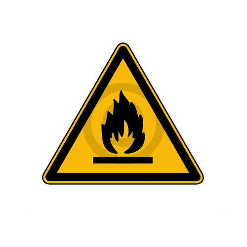 Warnung vor feuergefährlichen Stoffen / Warnung Brandgefahr!